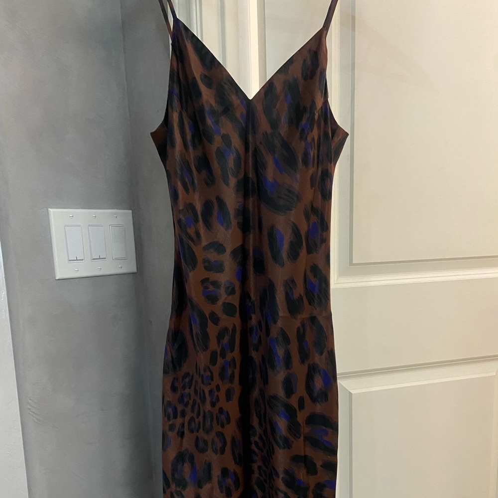 VICI Leopard Slip Dress with Side Slit
